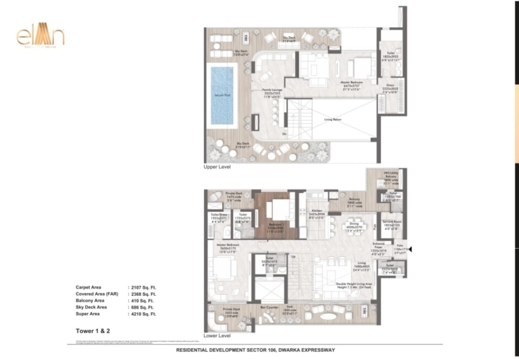 alt="Elan The Presidential, New Luxury Apartment Floor plan 4210 sq ft"