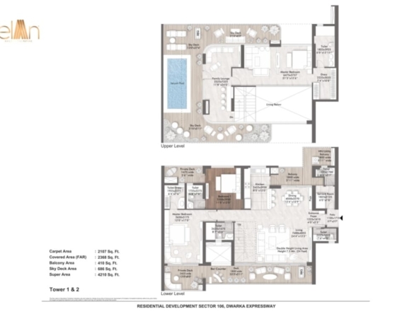 alt="Elan The Presidential, New Luxury Apartment Floor plan 4210 sq ft"